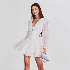 Rococo Sand White Mini Dress